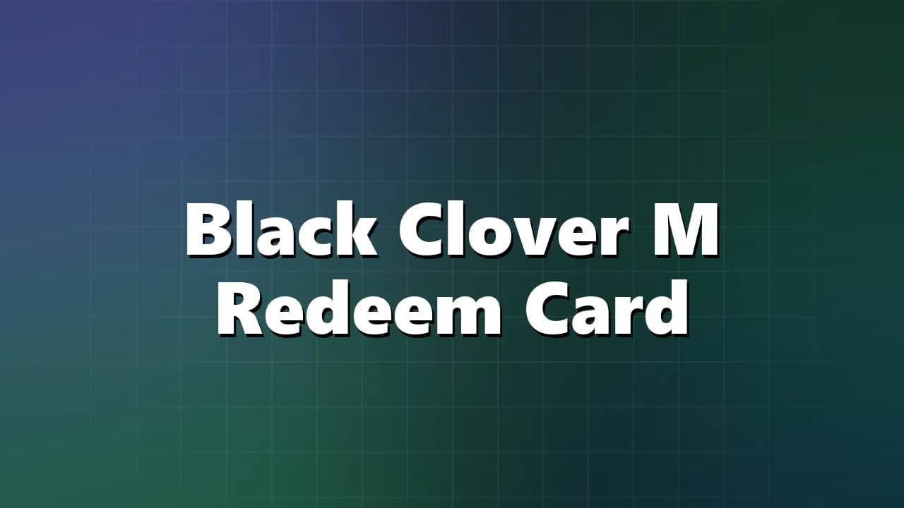 Black Clover M Redeem Card