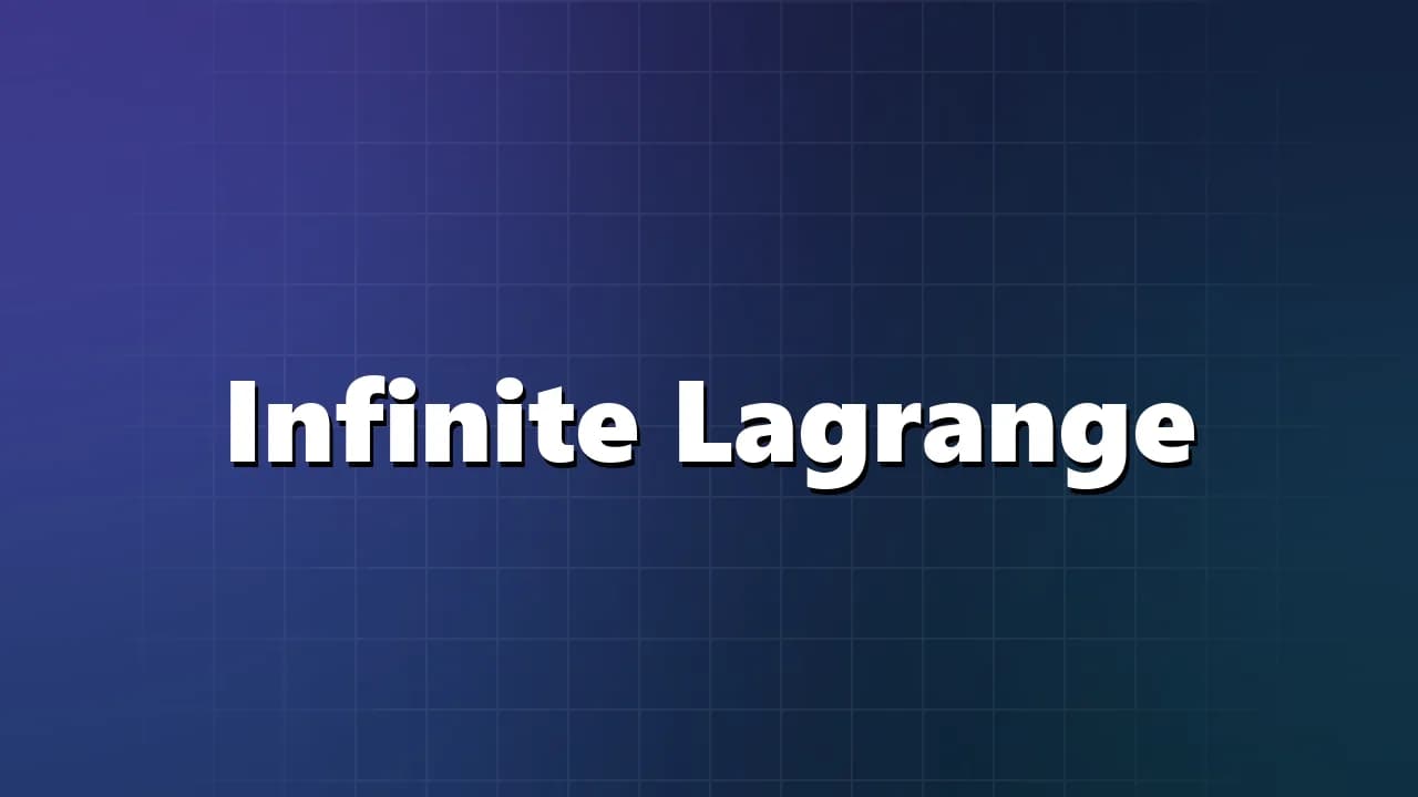 Infinite Lagrange